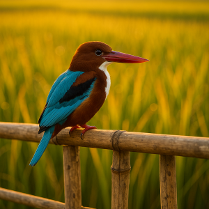 Kingfisher At Golden Hour