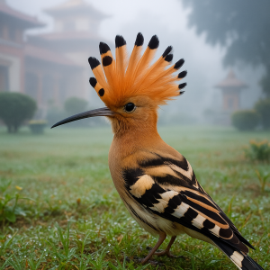 Hoopoe In Misty Garden