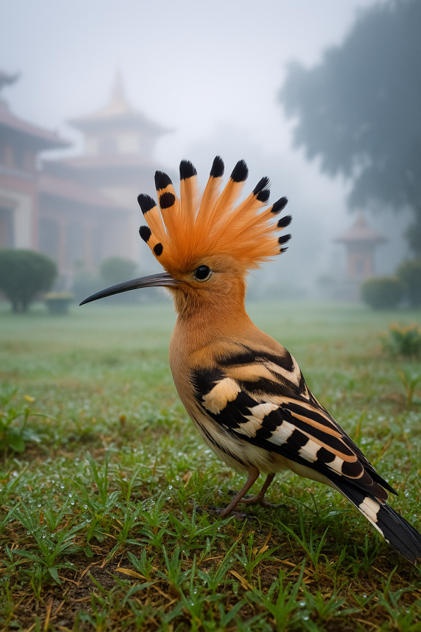 Hoopoe In Misty Garden