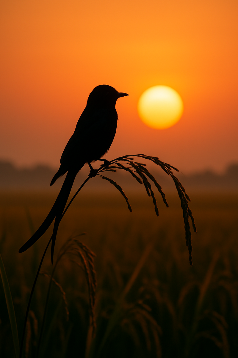 Drongo at Sunrise_