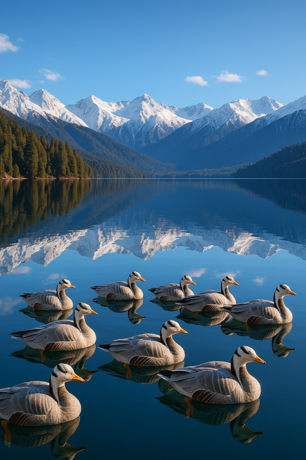 Geese On Rara Lake
