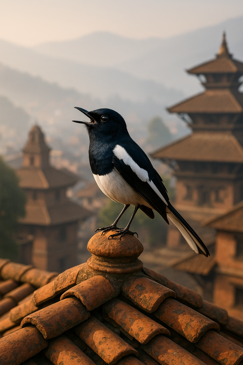 Magpie-Robin at Sunrise_