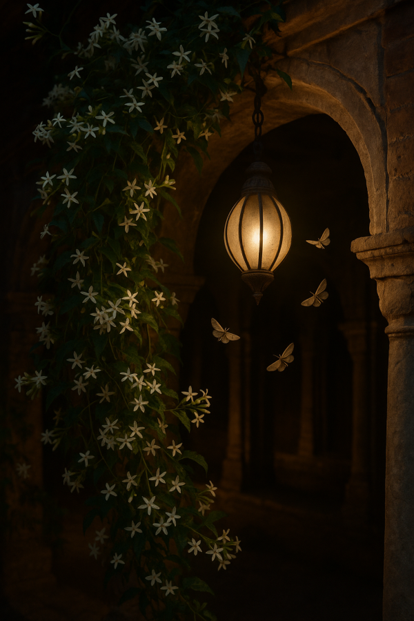 Jasmine Under Lantern Light_