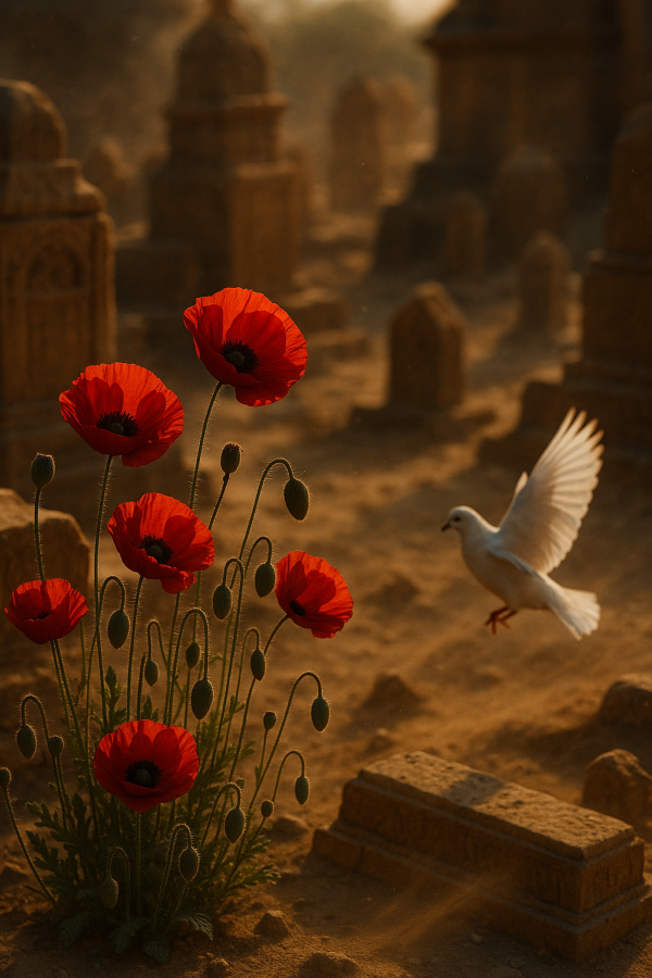 Poppies Among Ancient Graves