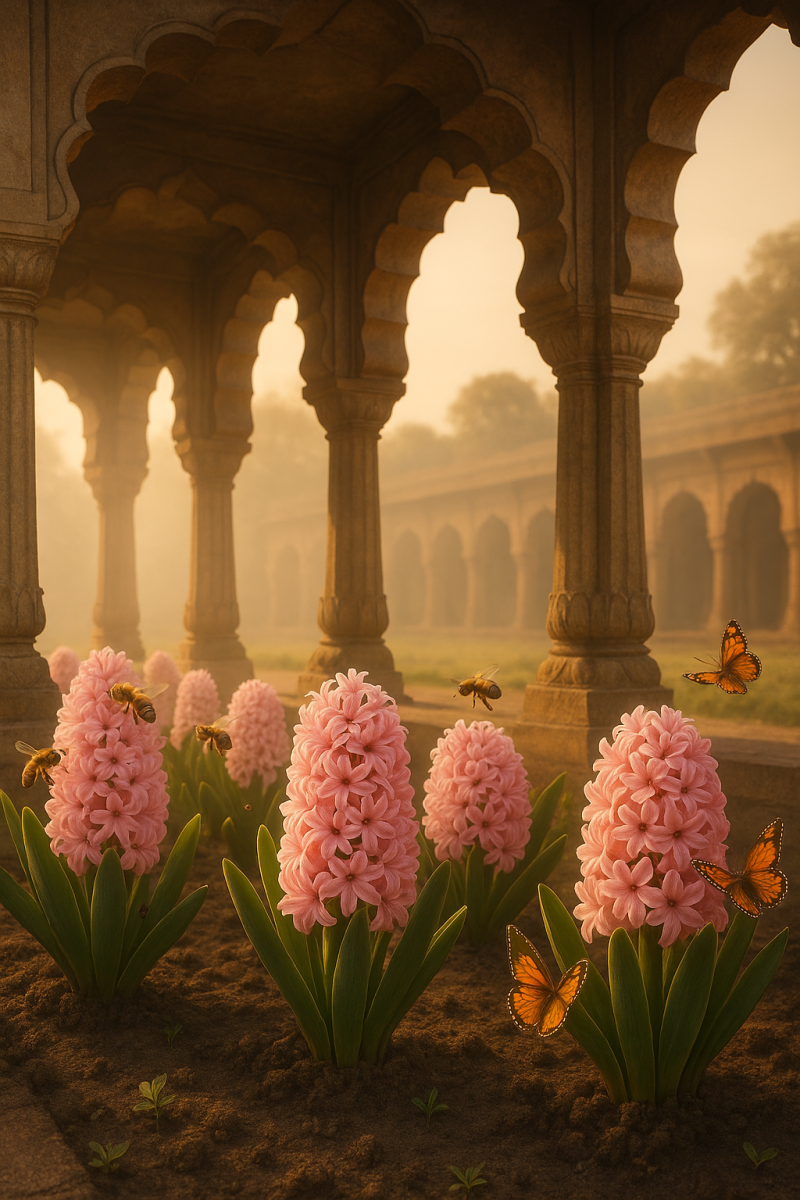 Hyacinths Under Mughal Arches_