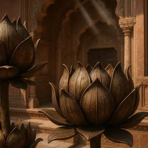 Bronze Lotus Doorway