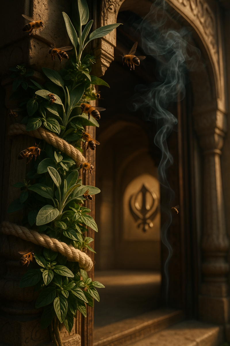 Herbs Adorn Gurdwara Entrance_
