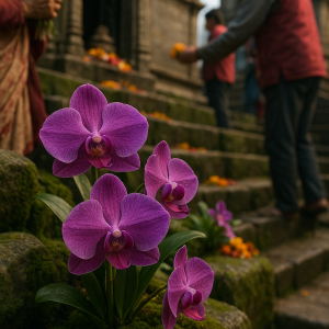 Orchids At Kathmandu Shrine