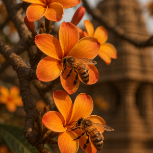 Sakambhari Blossoms And Bees
