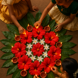 Kerala Festival Leaf Mandala