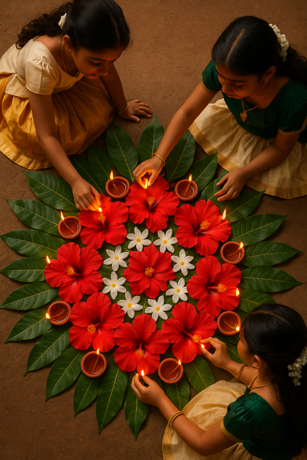 Kerala Festival Leaf Mandala