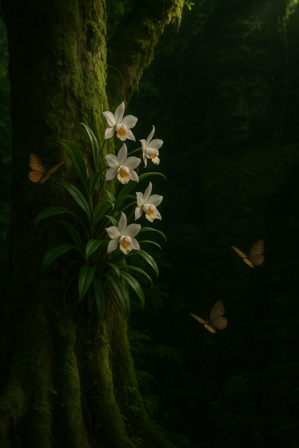 Orchids In Enchanted Forest