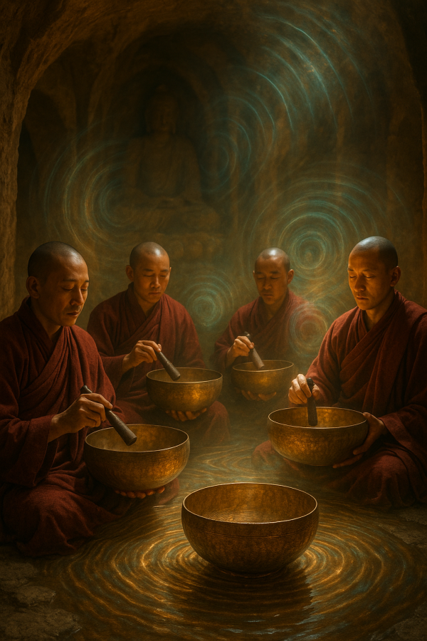Monks With Singing Bowls Simple