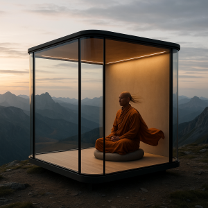 Monk In Mountain Glass Pod Simple