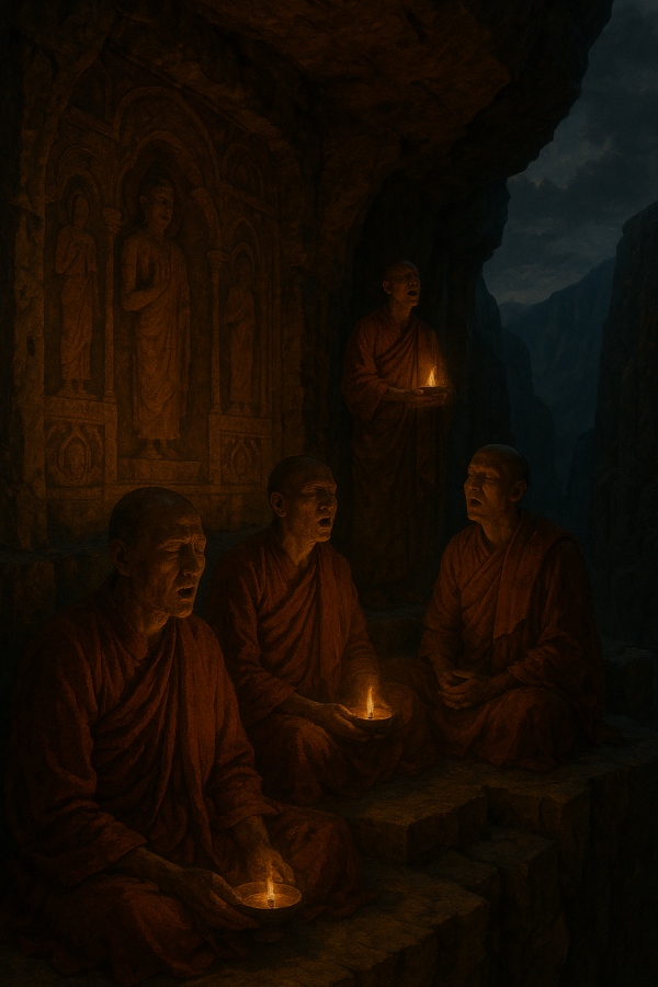 Monastic Cave Meditation Simple