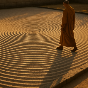 Monk In Zen Garden Simple