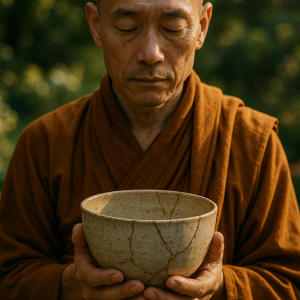 Monk With Cracked Bowl Simple