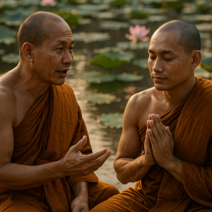Monks Serene Dialogue Simple