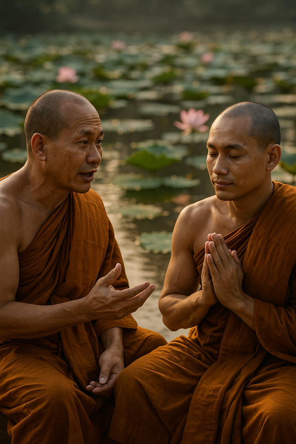 Monks Serene Dialogue Simple