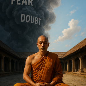 Monk Calms Storm Simple