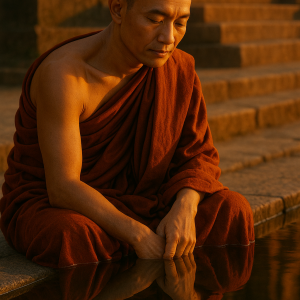 Monks Reflective Serenity Simple