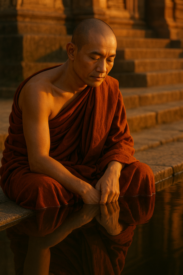 Monks Reflective Serenity Simple