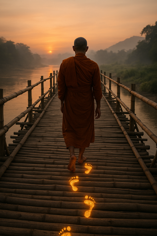 Monk's Dawn Journey_