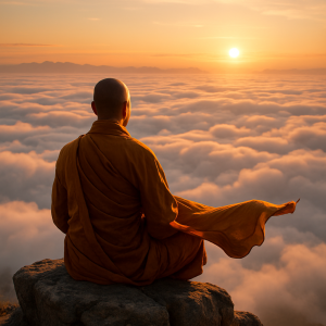 Monk Above Clouds