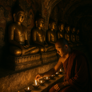 Monk Lighting Oil Lamps