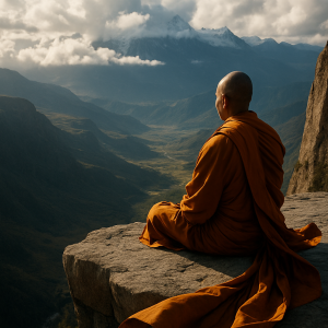 Monks Cliffside Meditation