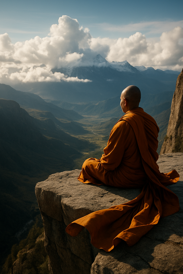 Monk's Cliffside Meditation_