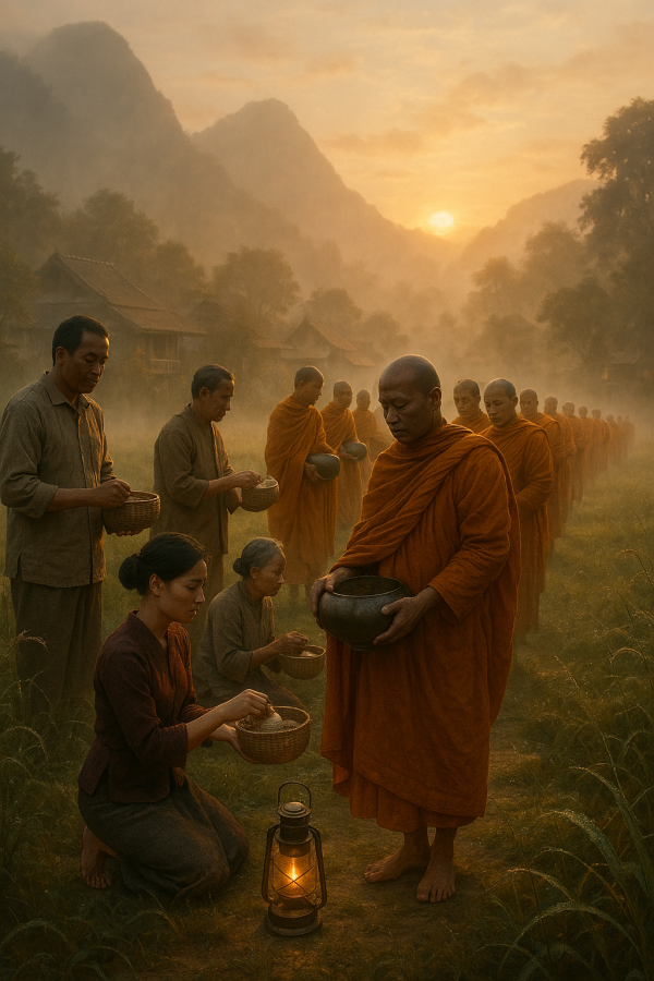 Monks Receiving Alms