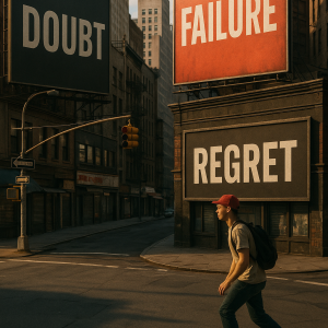 Skateboarder Amidst Fears