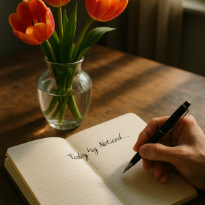 Morning Journaling With Tulips
