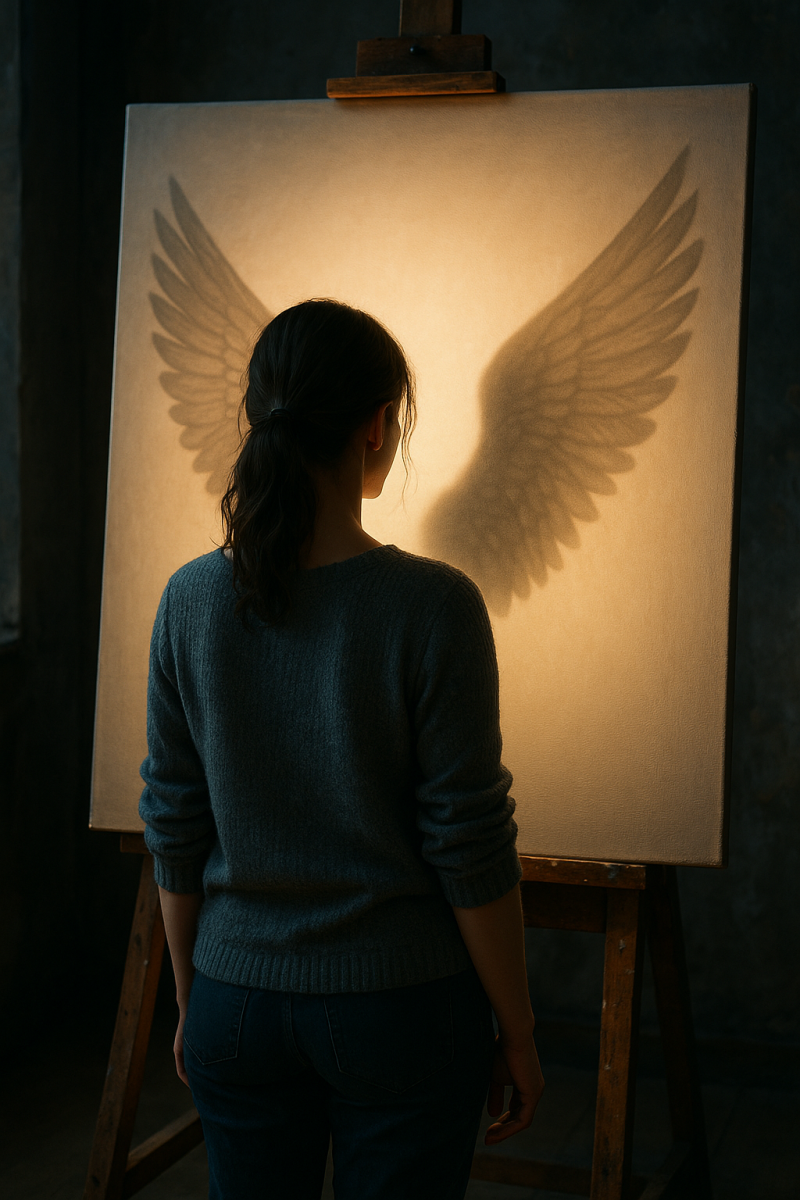 Artist's Angelic Inspiration_