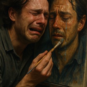 Crying Artist Portrait