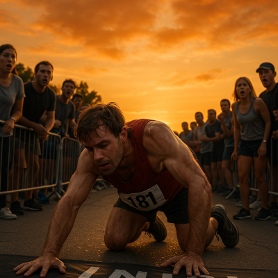 Determined Runner Finish_