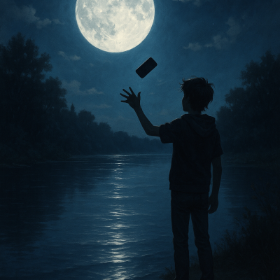 Phone in River_