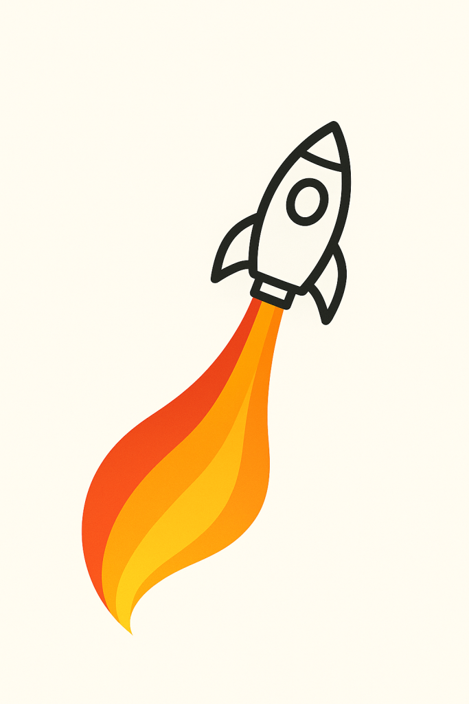 Rocketing Startup Success canvas wall art for living room