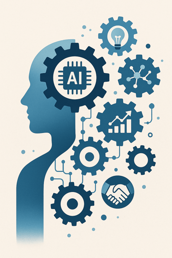 Human Ai Synergy canvas wall art for living room