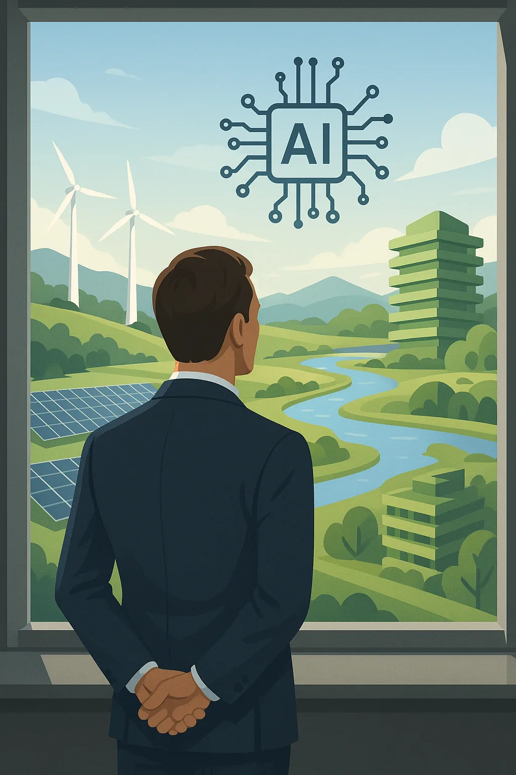 Visionary Ai Leadership contemporary art piece for any space