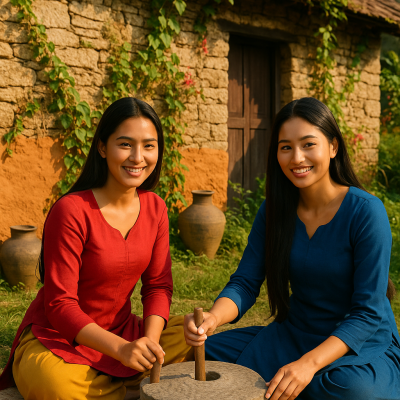 Nepali Village Harmony