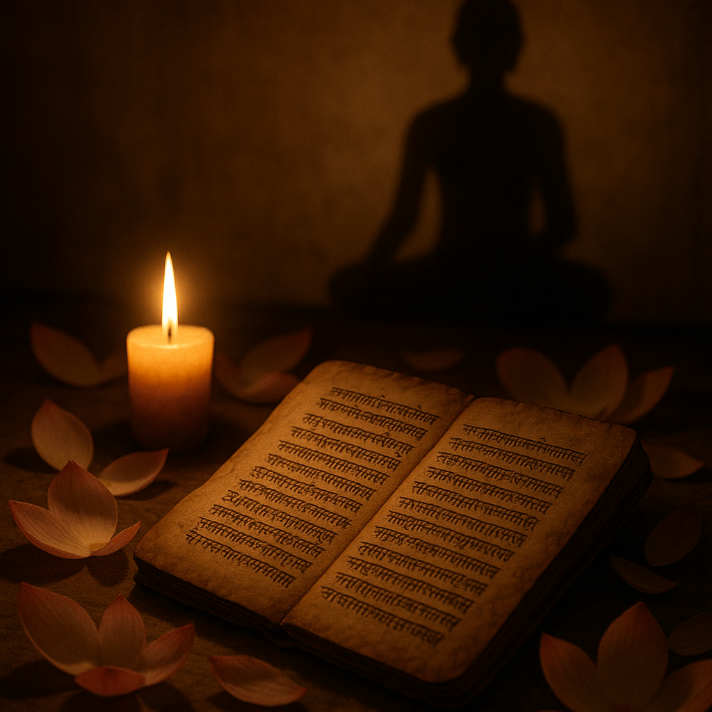 Glowing Manuscript Serenity wall art print for home decor