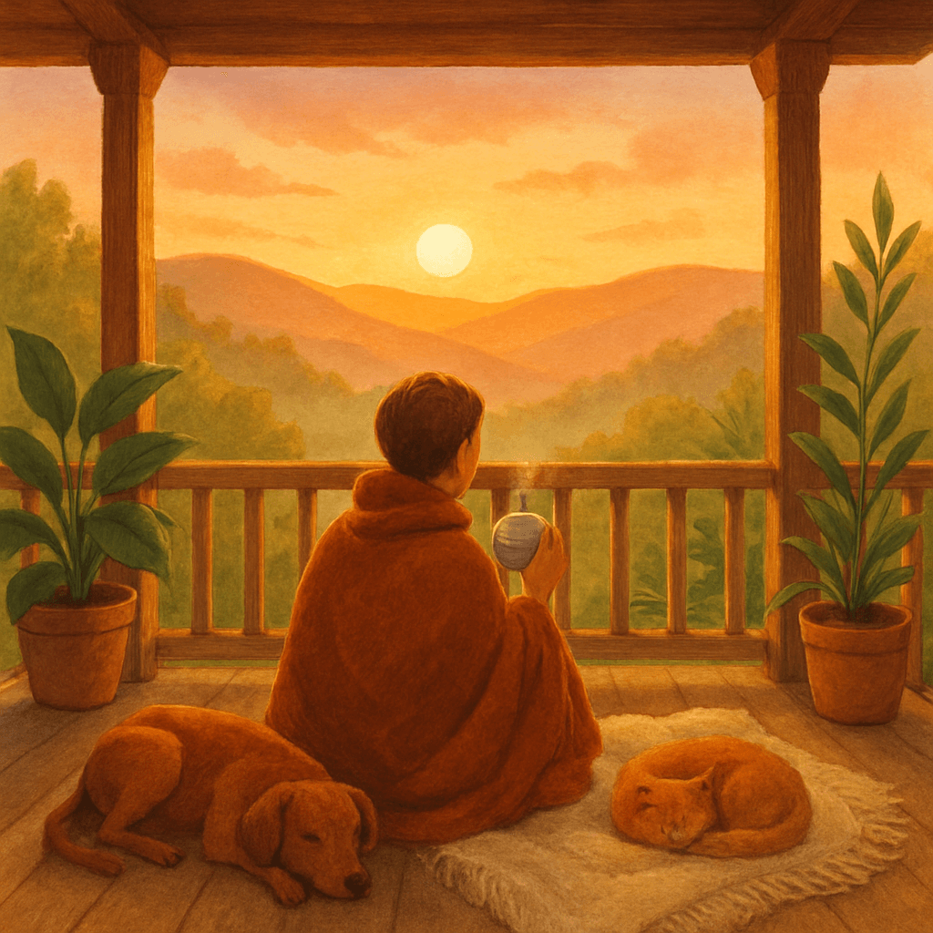 Morning Porch Serenity wall art print for home decor