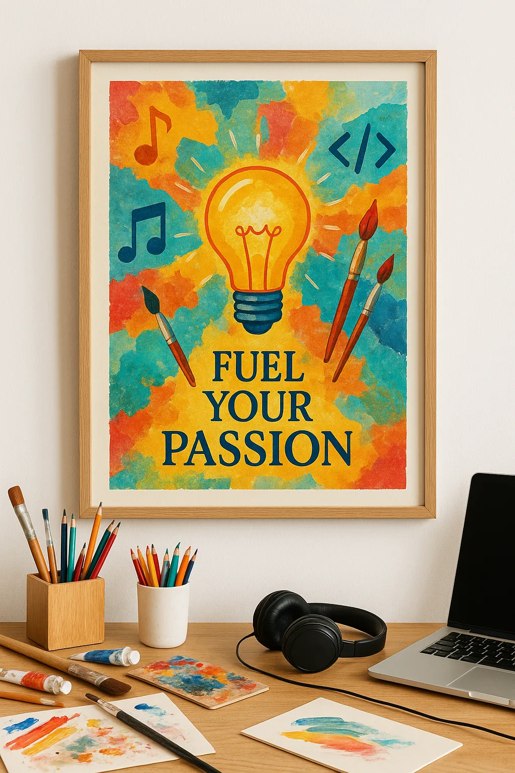 Creative Studio Inspiration modern art print for studio or study