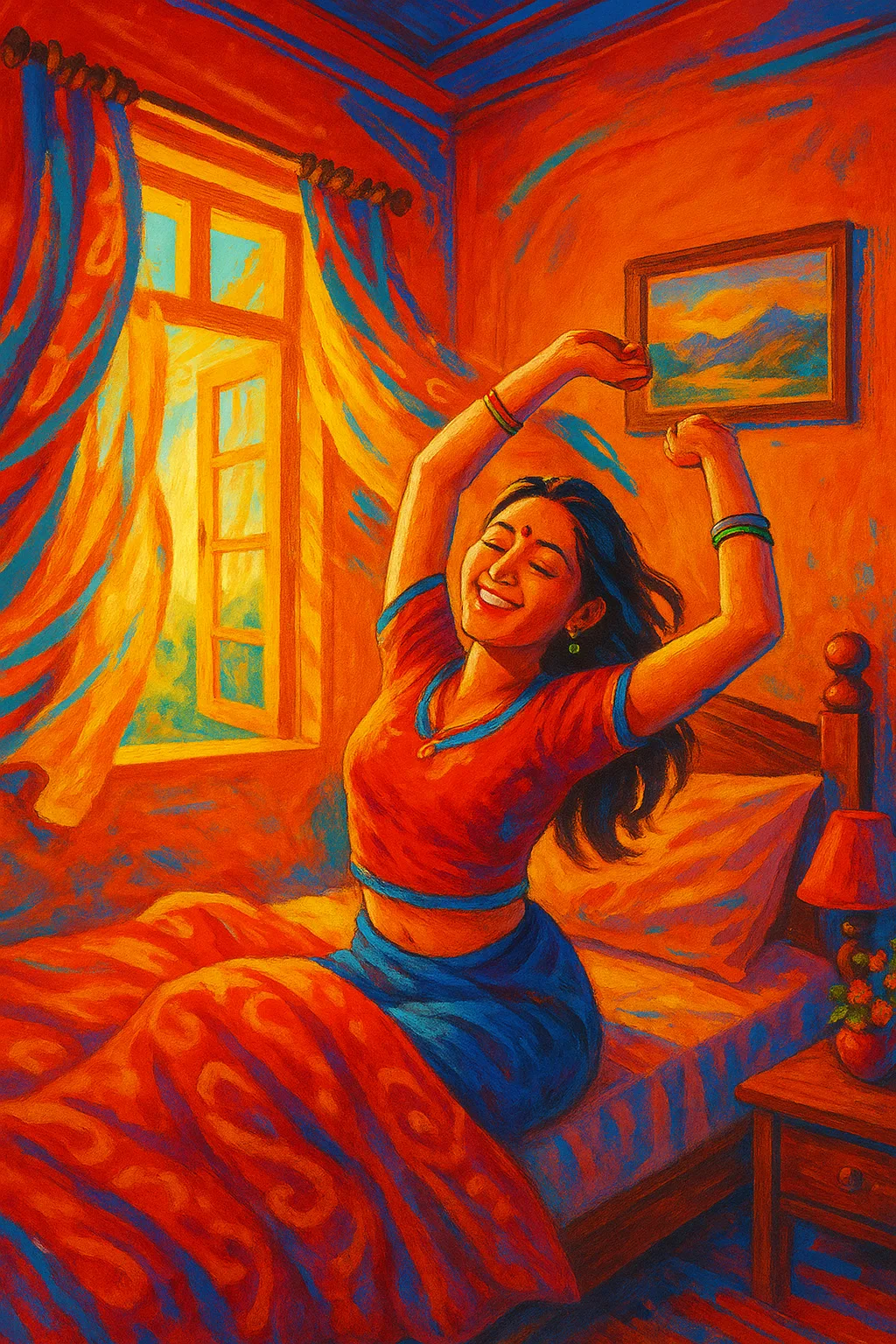 Sunlit Morning Relaxation contemporary art piece for any space