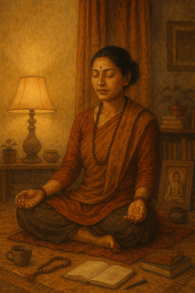 Nepali Serenity Sanctuary wall art print for home decor