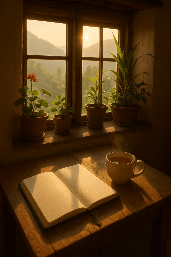 Serene Nepali Morning printable art for gallery wall