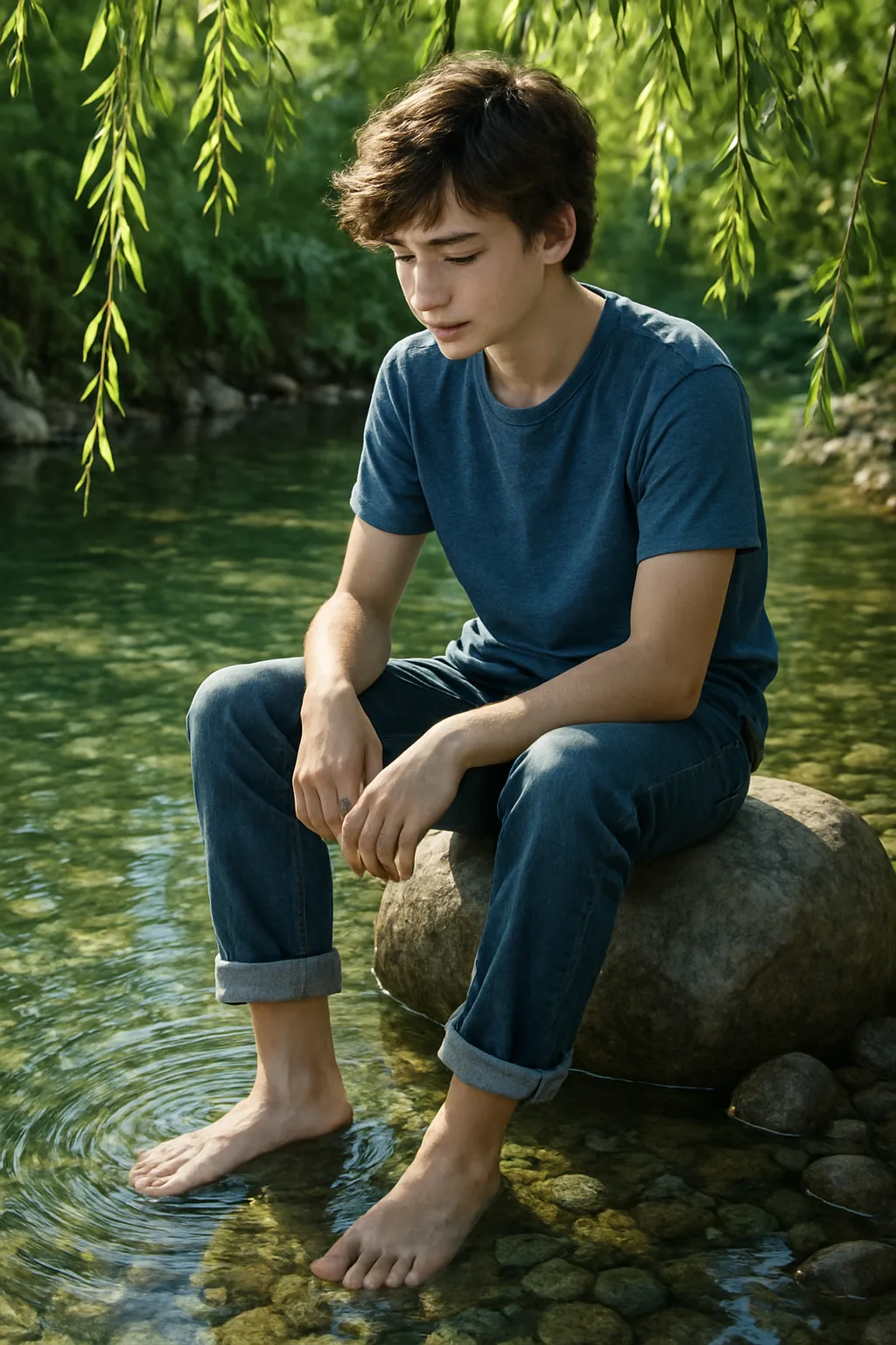 Teen's River Reflection wall art print for home decor