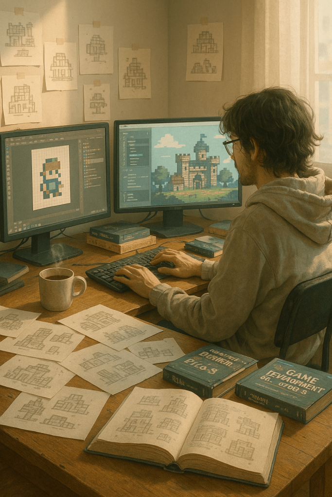 Pixel Dreams Workspace fine art poster for office walls